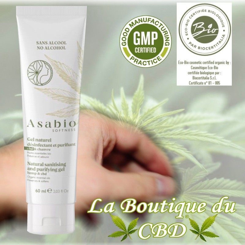 Gel naturel désinfectant et purifiant au CBD