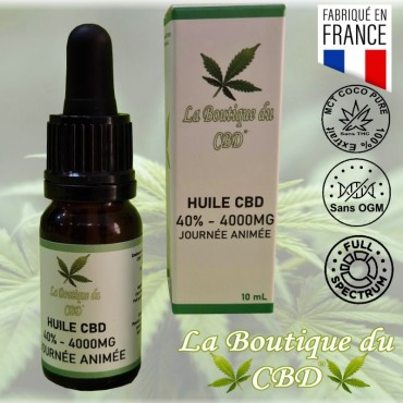HUILE CBD 40% JOURNÉE ANIMÉE - LA BOUTIQUE DU CBD®