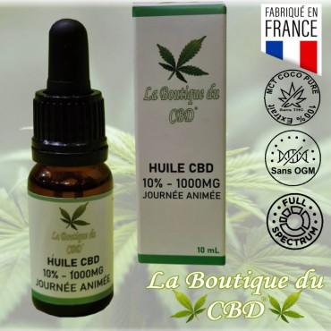 HUILE CBD 10% JOURNÉE ANIMÉE - LA BOUTIQUE DU CBD®