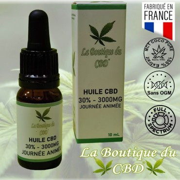 HUILE CBD 30% JOURNÉE ANIMÉE - LA BOUTIQUE DU CBD®
