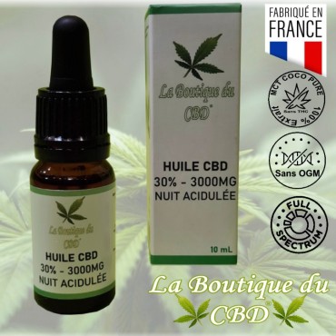 HUILE CBD 30% NUIT ACIDULÉE - LA BOUTIQUE DU CBD®