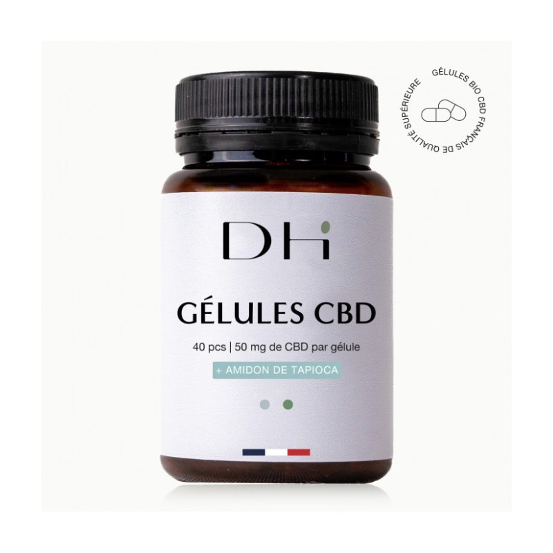 GÉLULES CBD AMIDON DE TAPIOCA 50MG