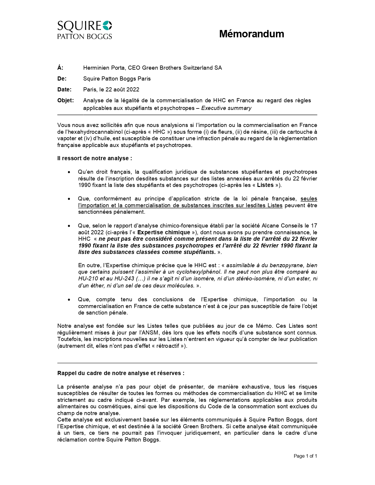 ANALYSE HHC 1
