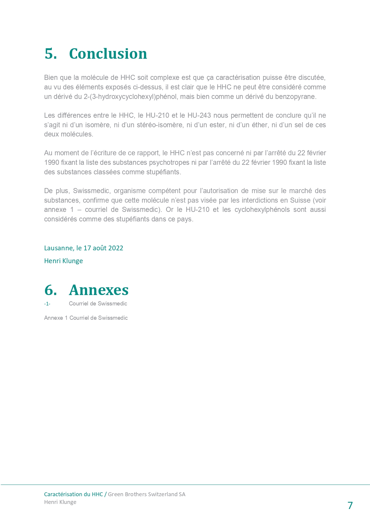 ANALYSE HHC 7