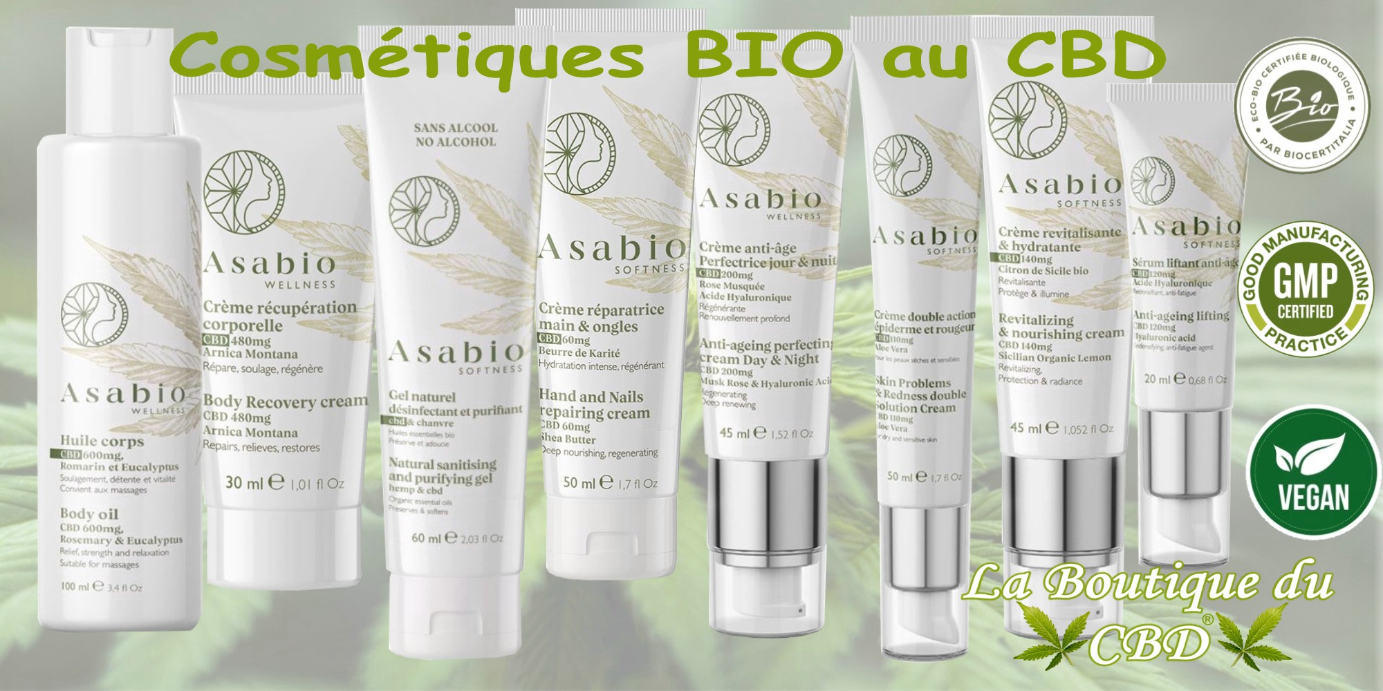 COMESTIQUE BIO AU CBD PARIS - LA BOUTIQUE DU CBD®