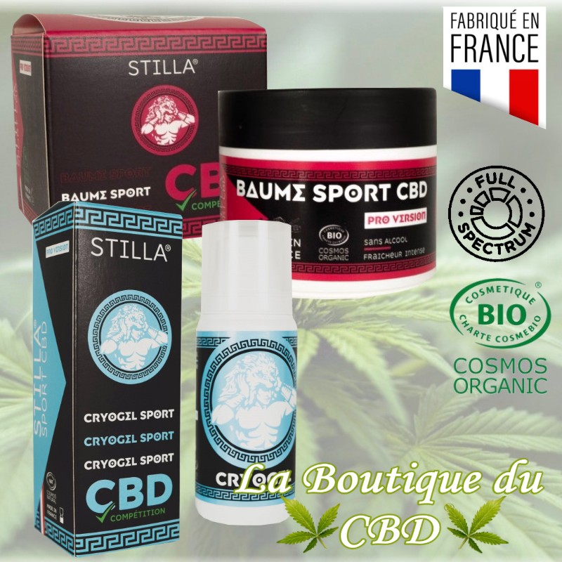 Gamme spéciale CBD pour les Sportifs, baumes, gels...
